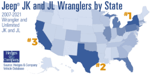 what state has the most jeeps, why are Jeeps so popular?
