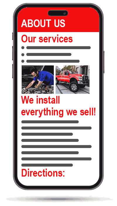 local automotive business website updates
